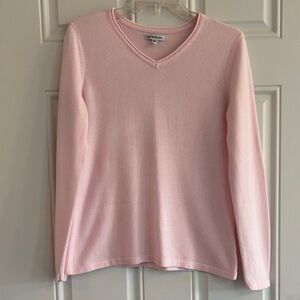 Croft & Barrow Light Pink V-Neck Sweater